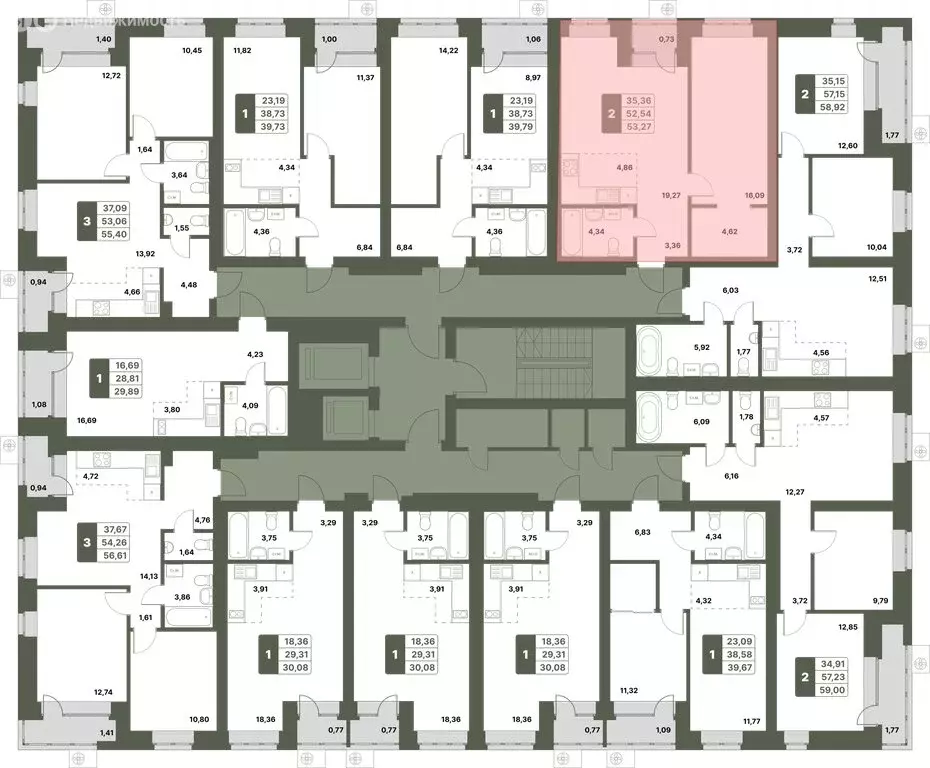 2-комнатная квартира: Уфимский район, село Миловка (53.27 м) - Фото 1