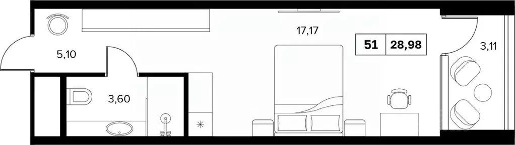 1-к кв. Краснодарский край, Сочи Культурное Уч-Дере мкр,  (28.98 м) - Фото 1