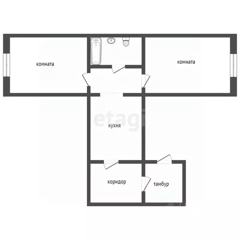 2-к кв. Ханты-Мансийский АО, Нягань 4-й мкр, 22 (63.9 м) - Фото 1