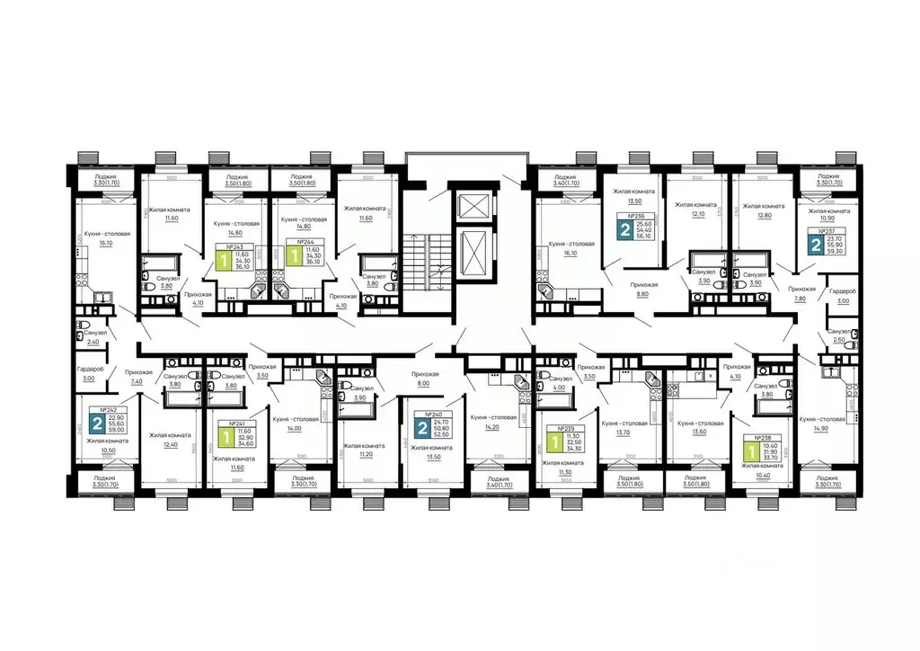 2-к кв. Адыгея, Тахтамукайский район, Яблоновский пгт  (59.3 м) - Фото 2