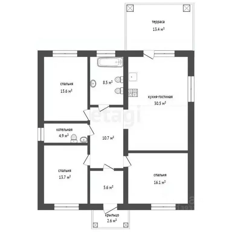 Дом в Тюменская область, Тюменский муниципальный округ, с. Перевалово ... - Фото 2