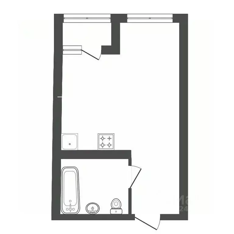 Студия Башкортостан, Уфа бул. Яркий, 10/1 (28.5 м) - Фото 1