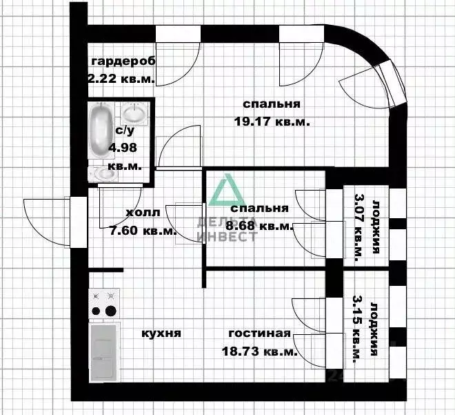 2-к кв. Башкортостан, Уфа Коммунистическая ул., 11/1 (65.0 м) - Фото 2