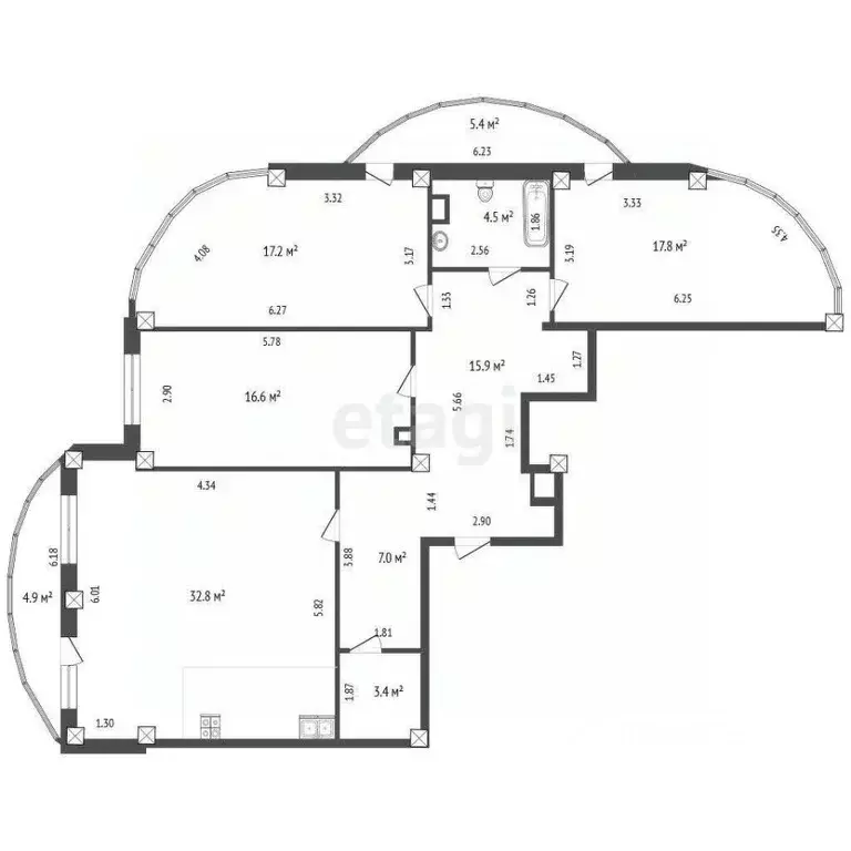 3-к кв. Ставропольский край, Пятигорск Огородная ул. (115.0 м) - Фото 2