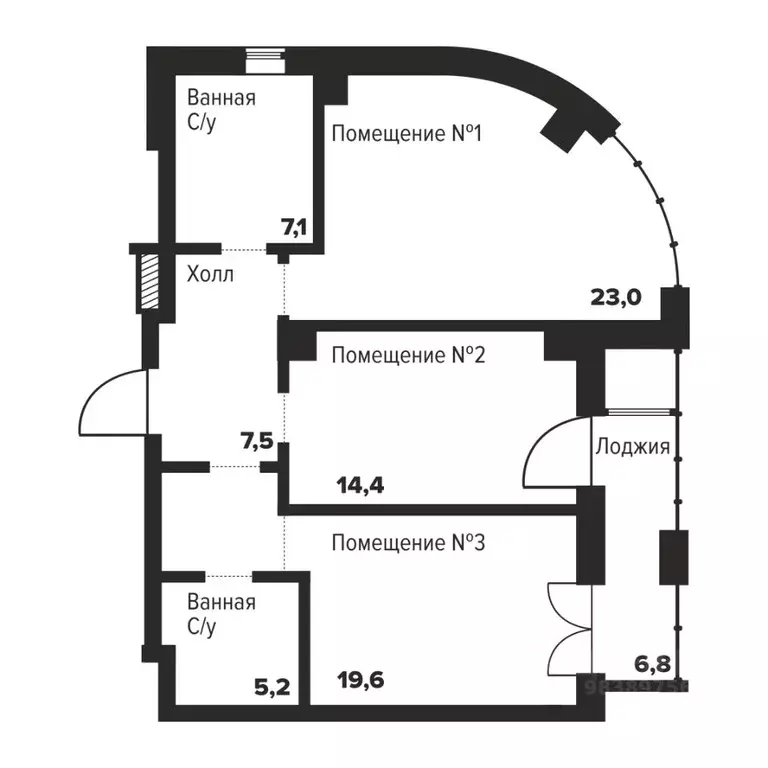 2-к кв. Челябинская область, Челябинск ул. Труда, 157А (76.8 м) - Фото 0