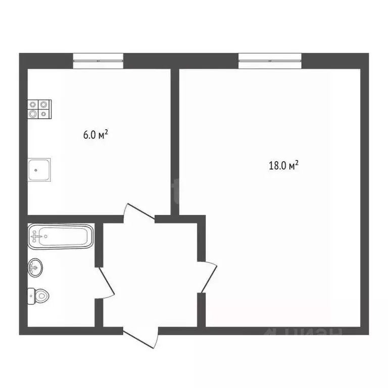 1-к кв. Ярославская область, Ярославль ул. Саукова, 11 (29.2 м) - Фото 2