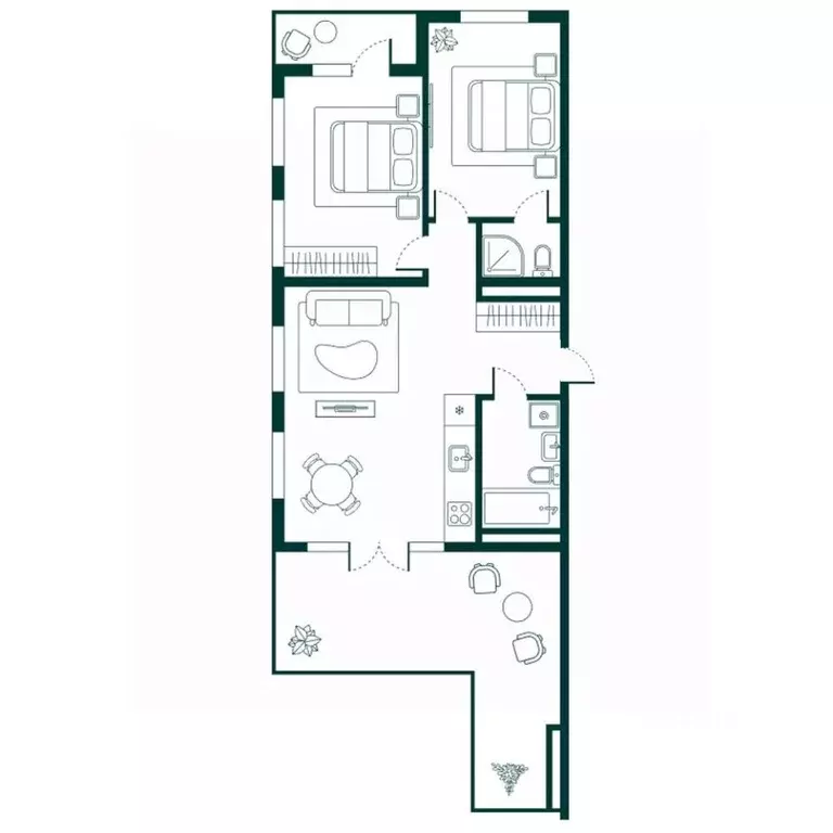 3-к кв. Дагестан, Дербент Новая История жилой комплекс (88.09 м) - Фото 1