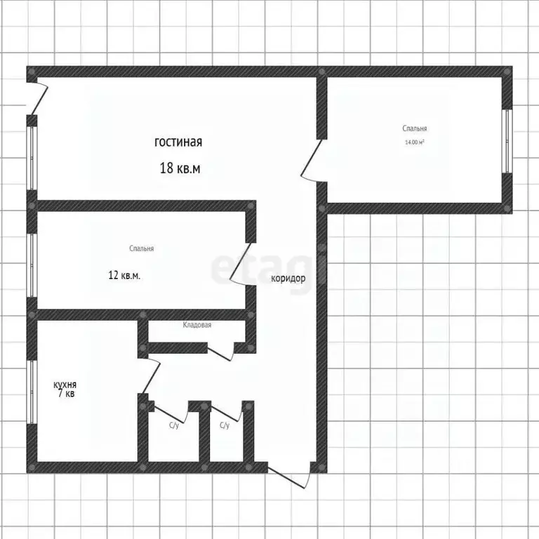3-к кв. Адыгея, Майкоп ул. Шовгенова, 10 (57.6 м) - Фото 1