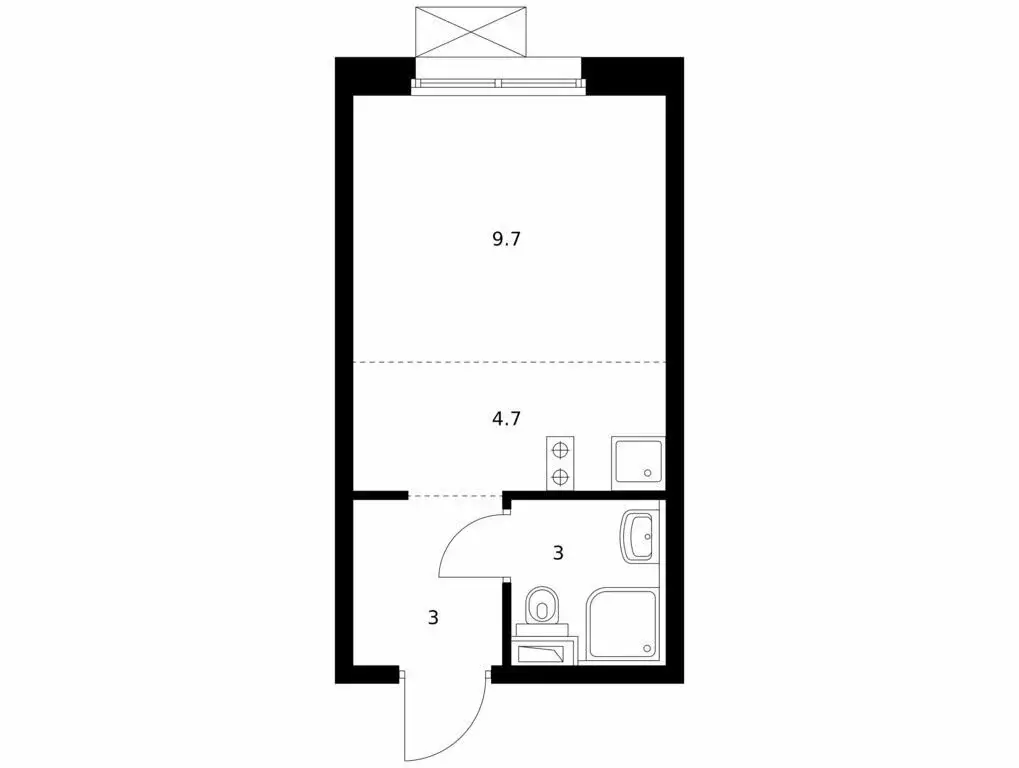 Квартира-студия: Южно-Сахалинск, жилой комплекс Уюн Парк (20.4 м) - Фото 1