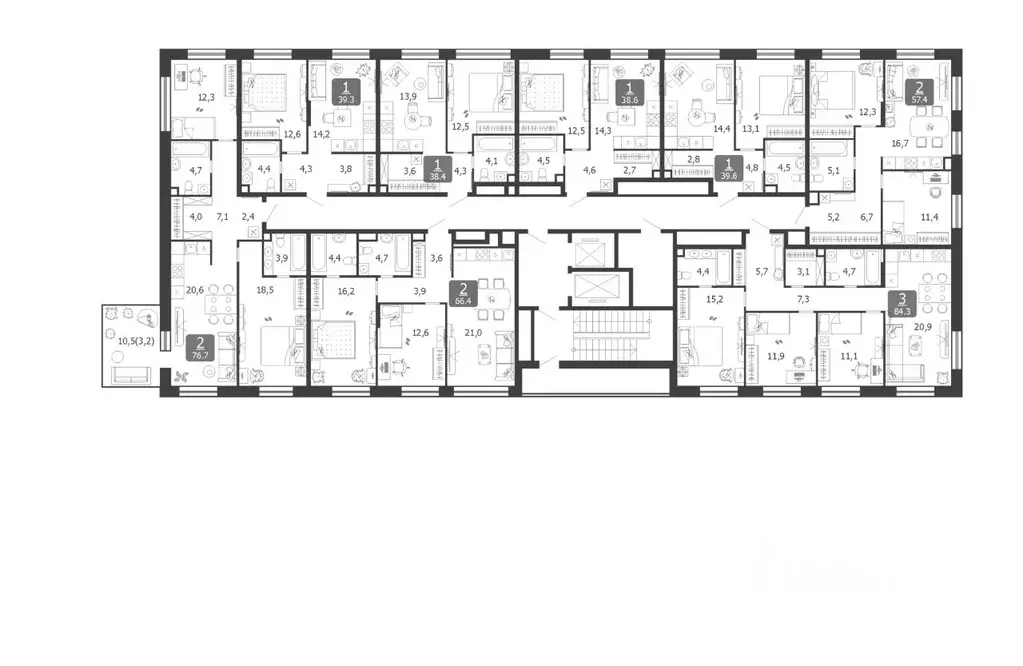 1-к кв. Москва наб. Марка Шагала, 11к3 (38.4 м) - Фото 2