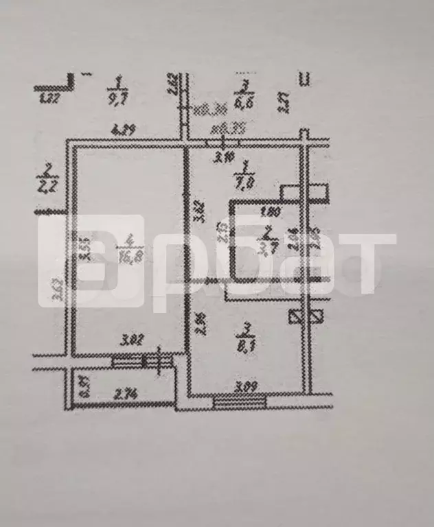 1-к. квартира, 35,6 м, 9/9 эт. - Фото 0