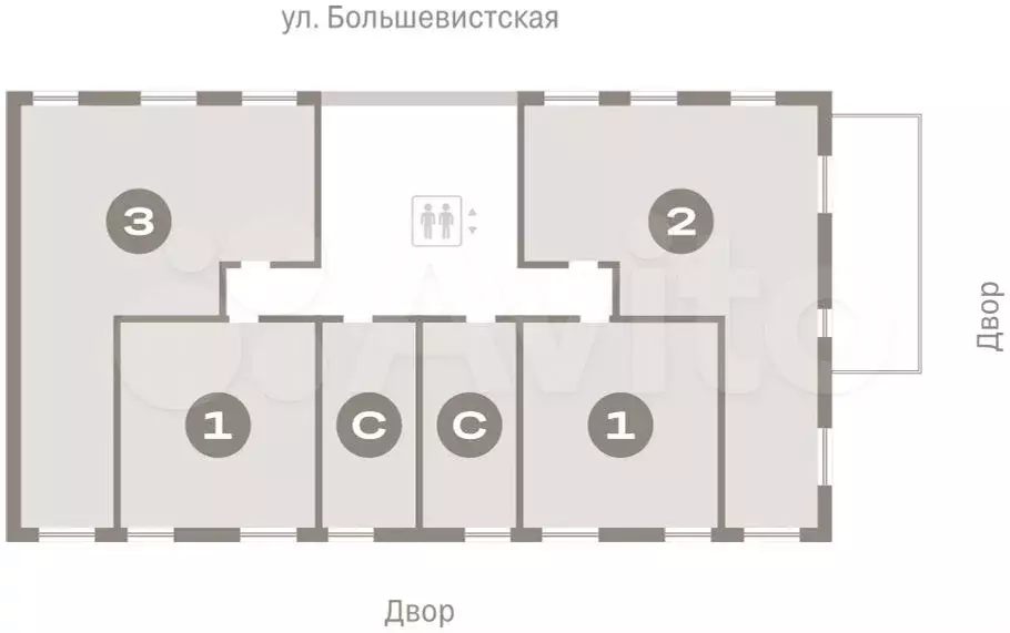 Квартира-студия, 24,2м, 2/17эт. - Фото 1