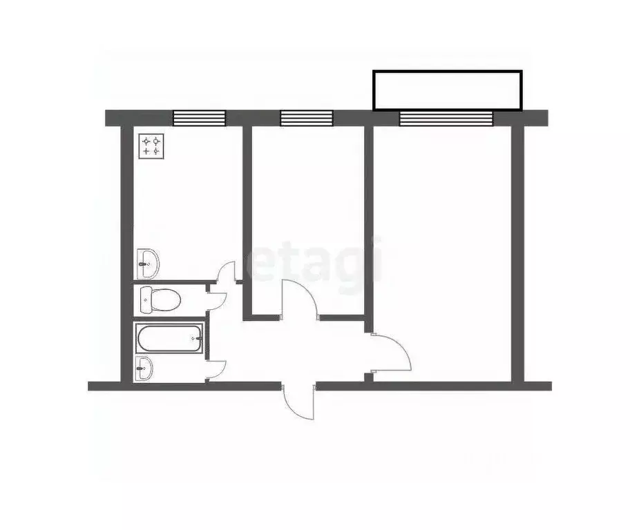 2-к кв. Челябинская область, Южноуральск ул. Победы, 12 (50.9 м) - Фото 2