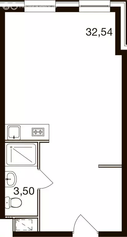 1-комнатная квартира: посёлок городского типа Новоивановское, Западная ... - Фото 1