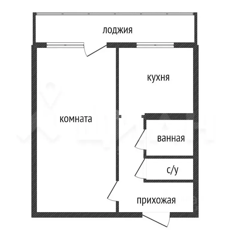 1-к кв. Татарстан, Казань Молодежная ул. (30.0 м) - Фото 1