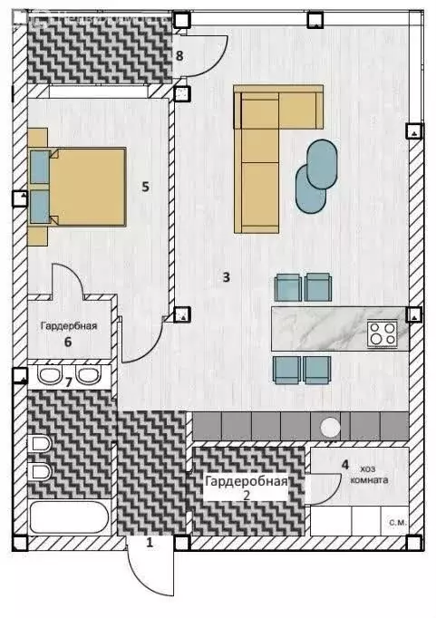 1-комнатная квартира: Иркутский муниципальный округ, посёлок Новая ... - Фото 1