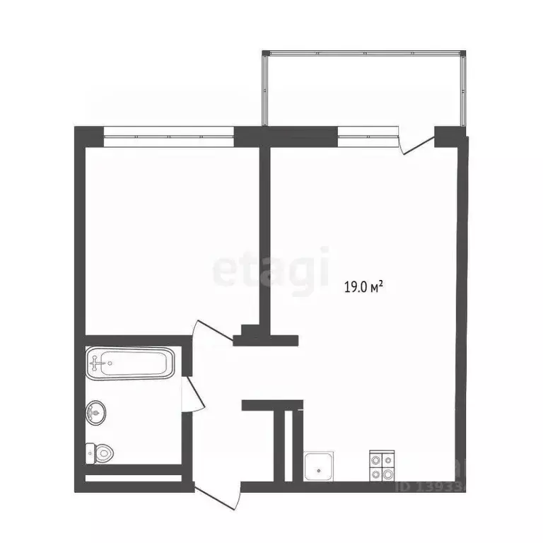 1-к кв. Тюменская область, Тюменский муниципальный округ, д. Дударева ... - Фото 1