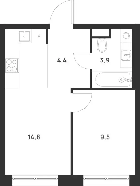 1-комнатная квартира: Москва, НАО, район Коммунарка, улица Разведчика ... - Фото 1