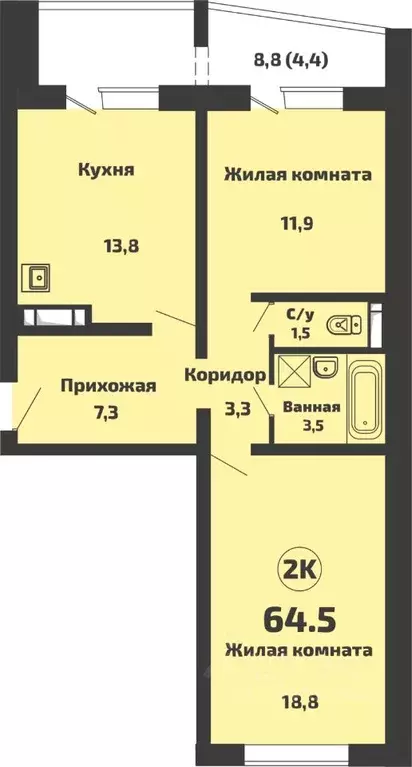 2-к кв. Новосибирская область, Новосибирский район, Станционный ... - Фото 0