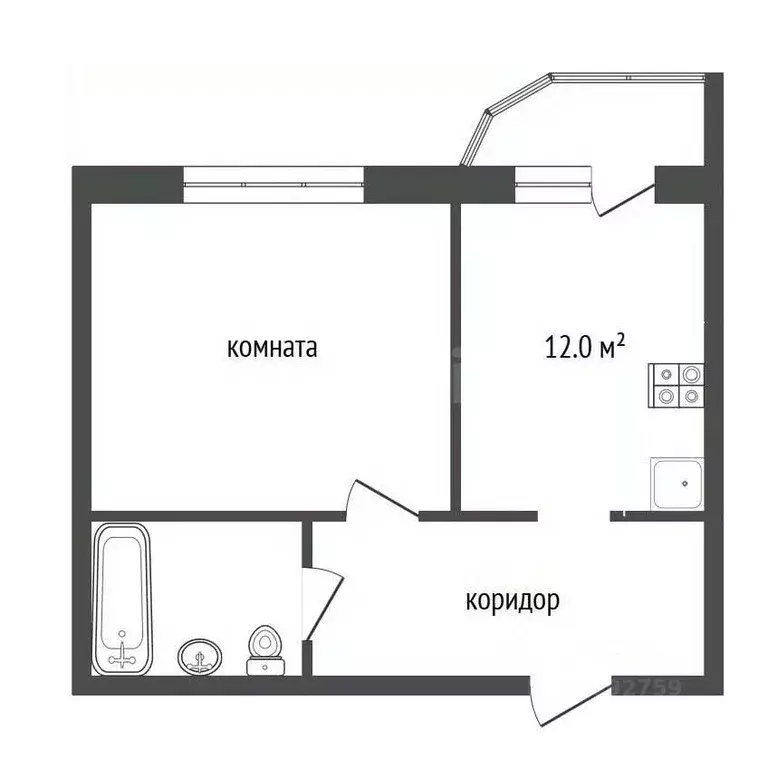 1-к кв. Тамбовская область, Тамбов ул. Агапкина, 23А (39.7 м) - Фото 2
