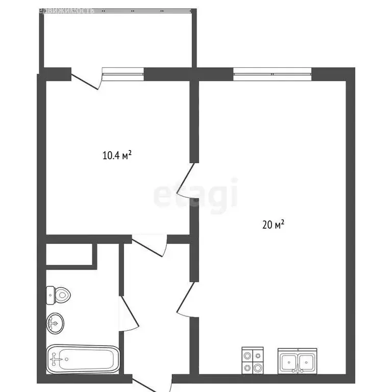 1-комнатная квартира: Санкт-Петербург, Архивная улица, 7 (38.1 м) - Фото 1