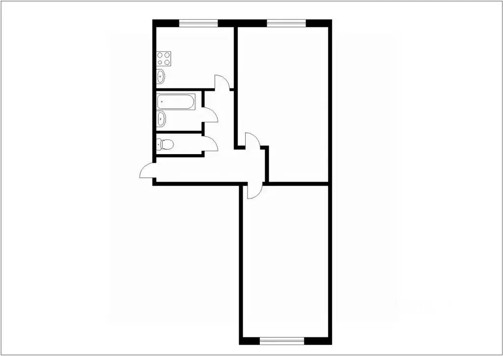 2-к кв. Кемеровская область, Междуреченск просп. 50 лет Комсомола, 44 ... - Фото 2