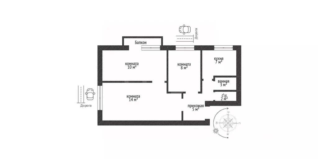 3-к кв. Адыгея, Майкоп ул. Ленина, 4 (50.0 м) - Фото 2