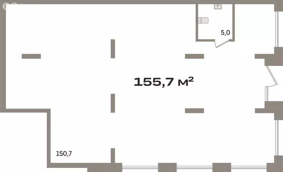 Помещение свободного назначения (155.64 м) - Фото 1