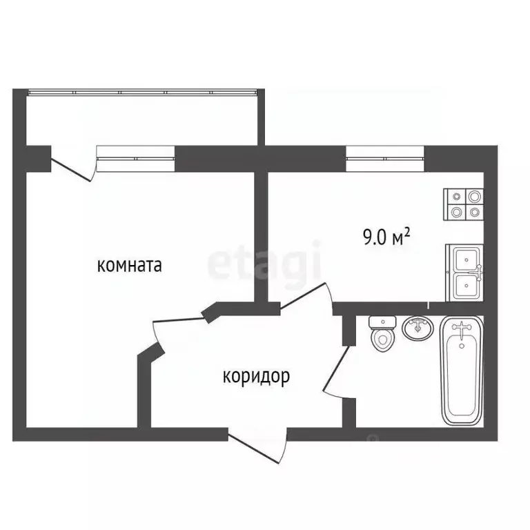 1-к кв. Саратовская область, Саратов пер. Пензенский, 2 (36.7 м) - Фото 1