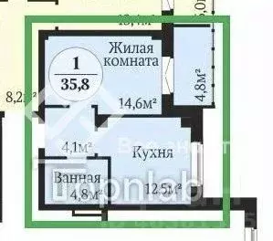 1-к кв. Челябинская область, Челябинск просп. Героя России Е.Н. ... - Фото 1