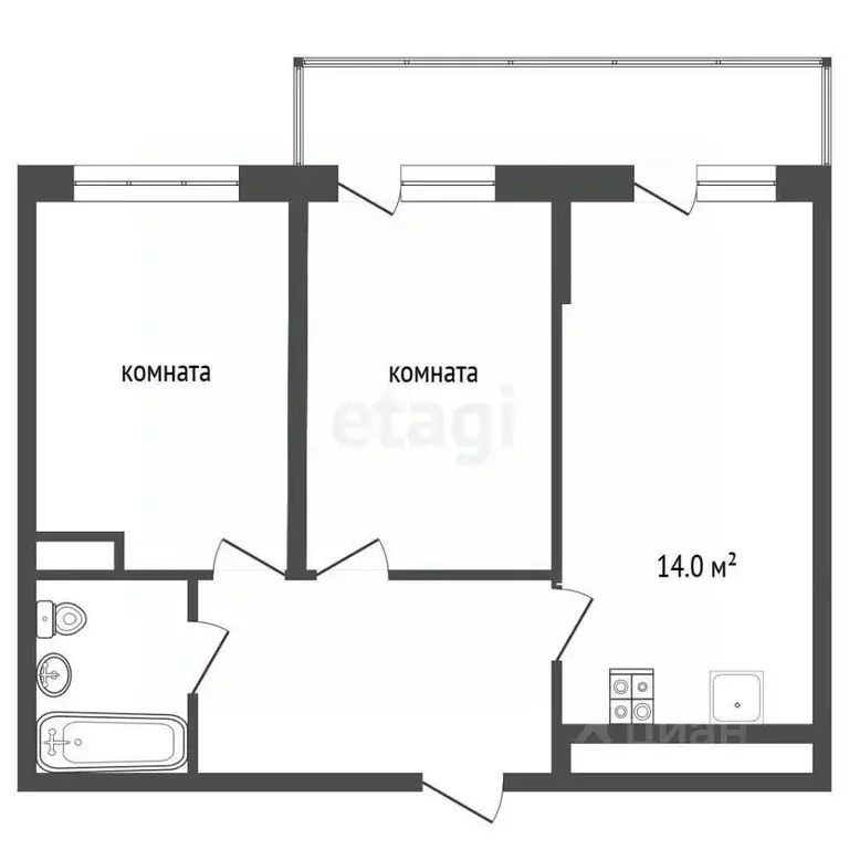 2-к кв. Ярославская область, Ярославский муниципальный округ, пос. ... - Фото 2