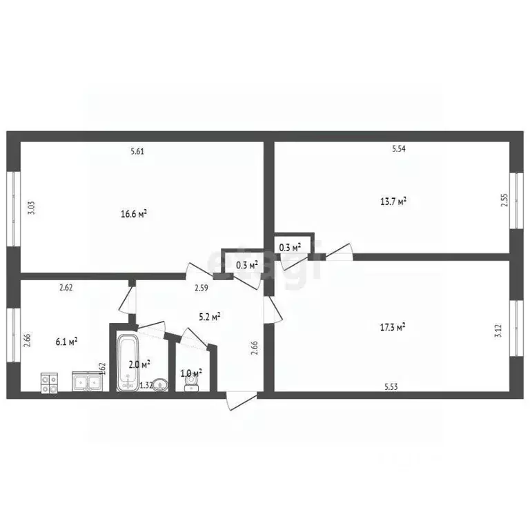 3-к кв. Владимирская область, Костерево г. Петушинский муниципальный ... - Фото 2