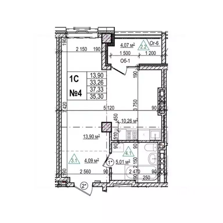 Студия Приморский край, Уссурийск Семь Ветров мкр, Уссури Парк жилой ... - Фото 1
