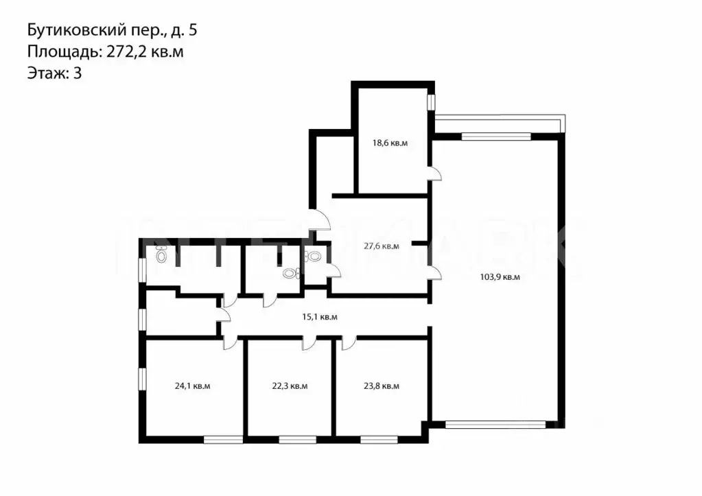 5-к кв. Москва Бутиковский пер., 5 (272.2 м) - Фото 1