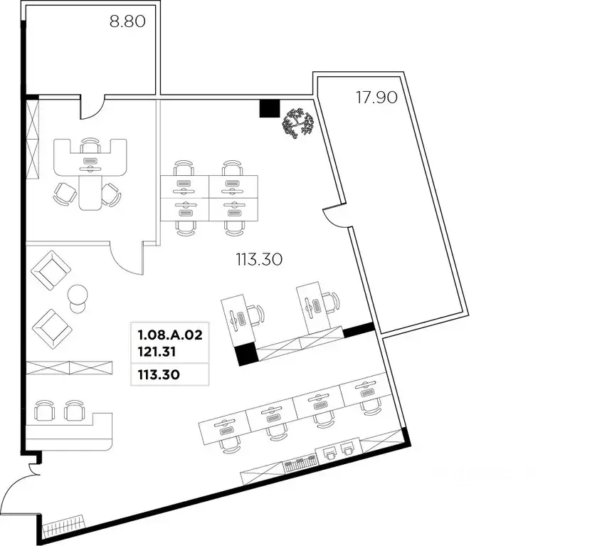 Офис в Москва ул. Маршала Прошлякова, 23 (140 м) - Фото 2