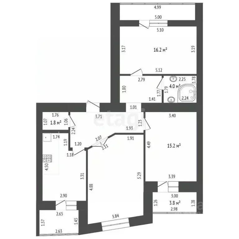 3-к кв. Мордовия, Саранск Волгоградская ул., 74 (82.4 м) - Фото 0