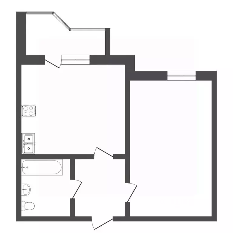 1-к кв. Тюменская область, Тюмень ул. Мельникайте, 138 (42.6 м) - Фото 1