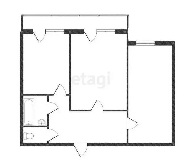 2-комнатная квартира: Минусинск, Народная улица, 11А (64 м) - Фото 1