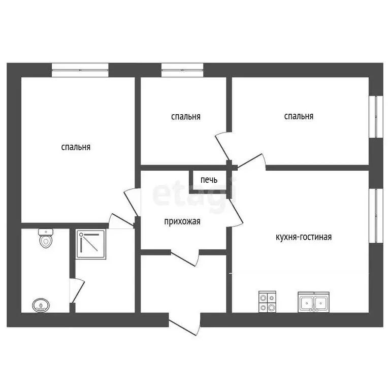 Дом в деревня Чикунова, Советская улица (94.6 м) - Фото 2