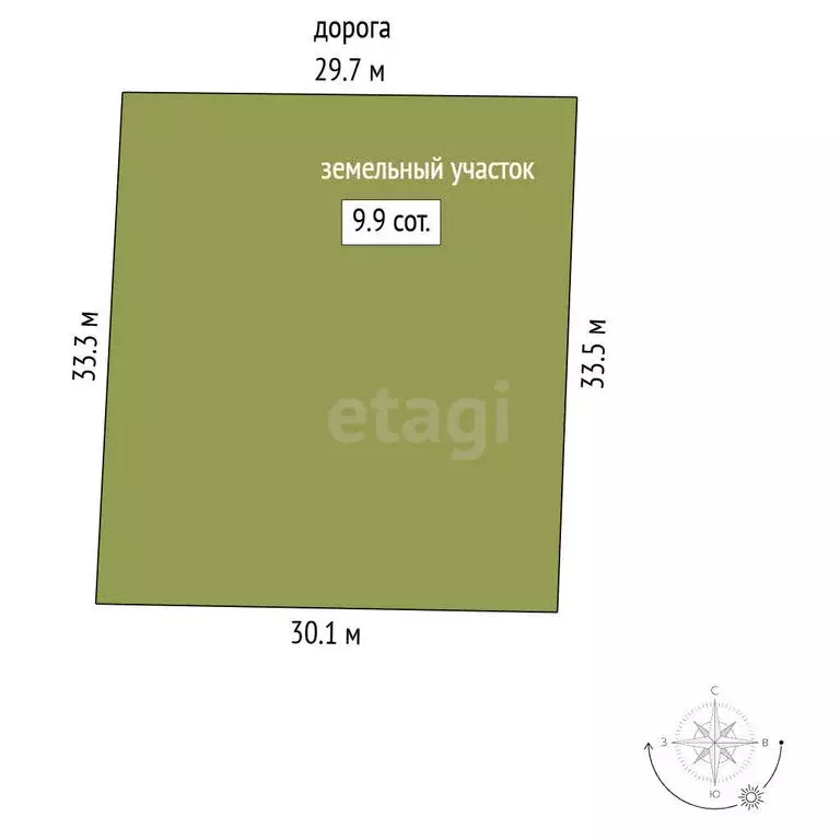 Участок в Молодёжное, СНТ Аграрник, Дружная улица (9.9 м) - Фото 1