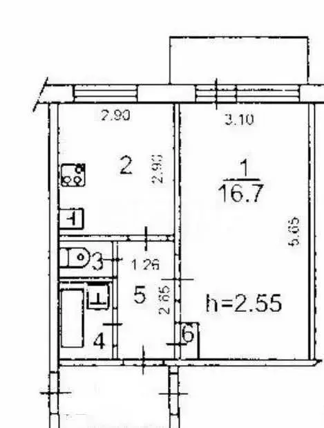 1-комнатная квартира: Иркутск, улица Тельмана, 183 (33 м) - Фото 1