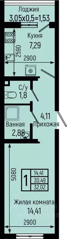 1-к кв. Краснодарский край, Туапсинский муниципальный округ, с. Небуг ... - Фото 0
