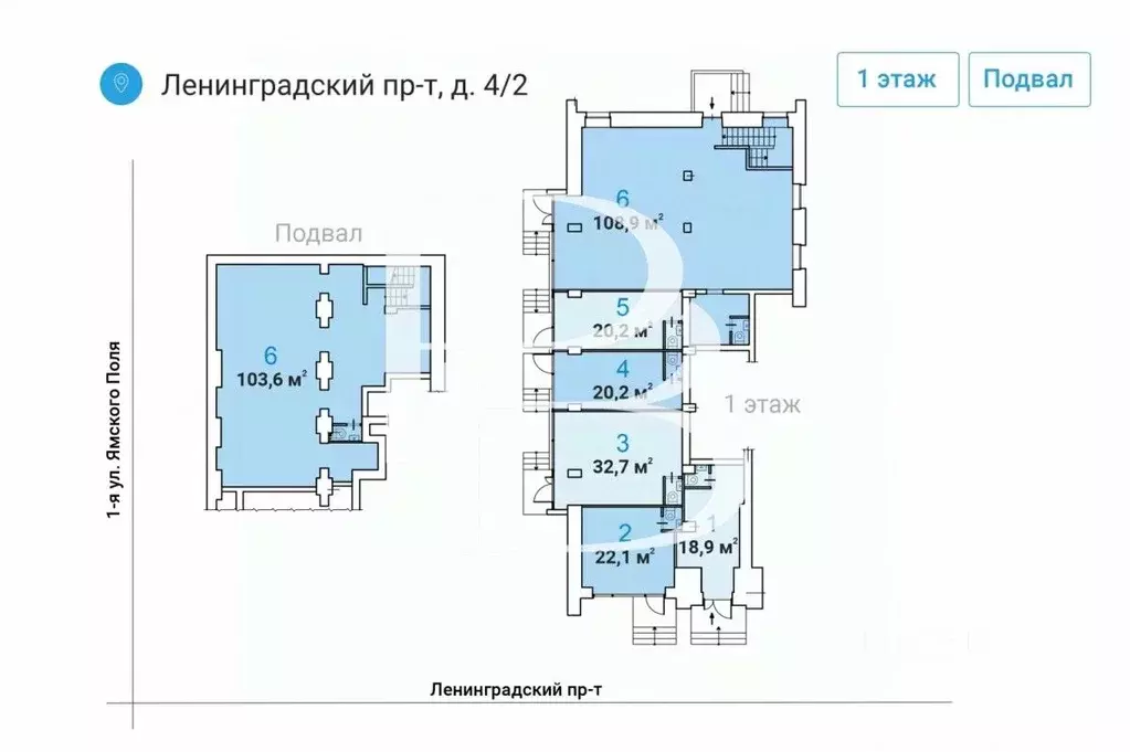 Торговая площадь в Москва Ленинградский просп., 4/2 (20 м) - Фото 0