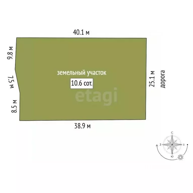 Участок в Башкортостан, Стерлитамакский район, с. Буриказганово  ... - Фото 2