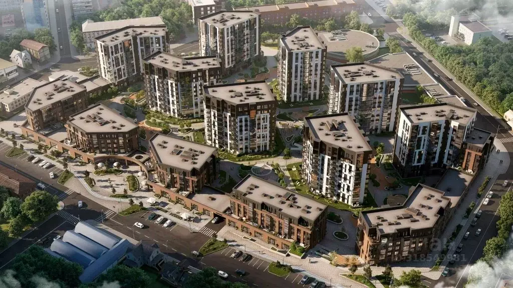 1-к кв. Тульская область, Тула Пушкинская ул., 2Г (45.25 м) - Фото 2