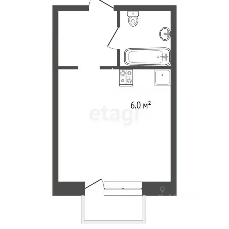 Студия Челябинская область, Челябинск ул. Блюхера, 125Г (24.0 м) - Фото 2