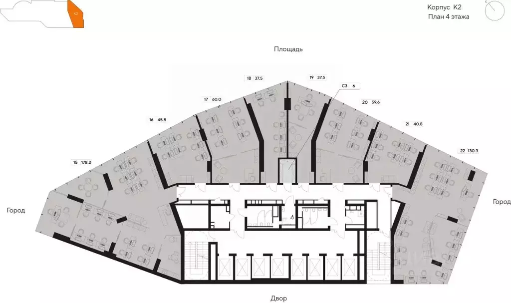 Офис в Москва Ярцевская ул., 21с2 (130 м) - Фото 2