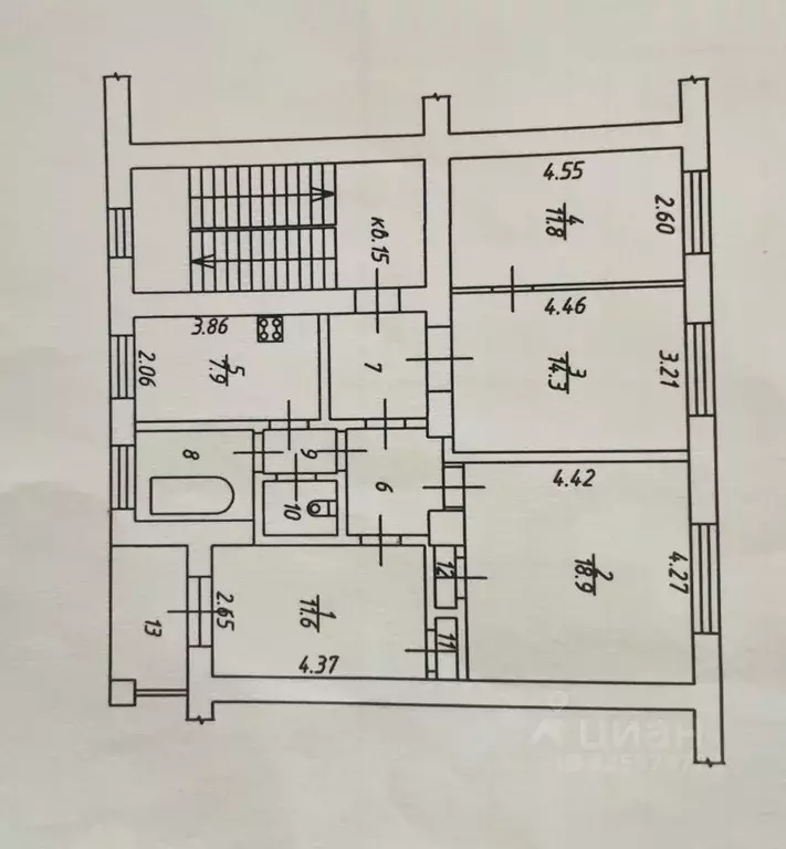 4-к кв. Московская область, Рошаль ул. Октябрьской Революции, 48 (81.9 ... - Фото 2