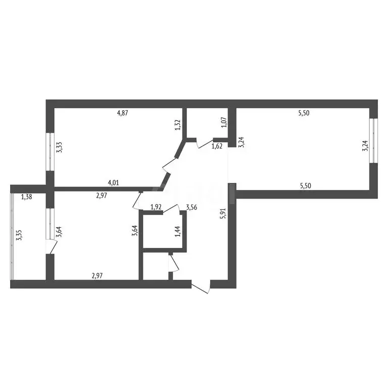 2-комнатная квартира: Благовещенск, Игнатьевское шоссе, 12/3 (62.2 м) - Фото 1