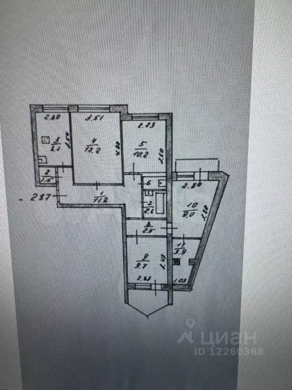 4-к кв. Тульская область, Тула ул. Бондаренко, 1 (77.2 м) - Фото 1